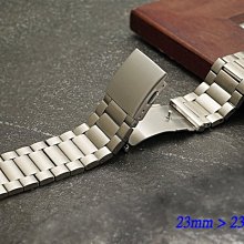 【時間探索】全新 不鏽鋼實心便利單向摺疊扣-特殊規格金屬錶帶 ( 23mm )