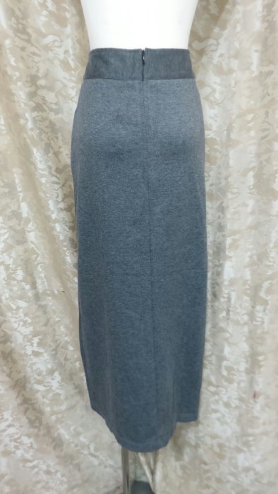 ~麗麗ㄉ大碼舖P-M(26-30吋)黑/鐵灰色前岔式拉鍊彈性長裙~質感超優~