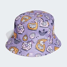 南◇2022 6月 ADIDAS OG KEVIN LYONS 漁夫帽 兒童帽 遮陽帽 彩繪 聯名 紫 HC9593