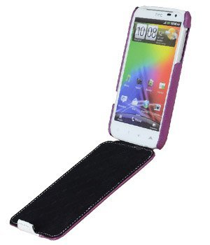 【Melkco】出清現貨 下翻紫白S型HTC宏達電 Sensation XL 4.7吋真皮皮套保護殼保護套手機殼手機套