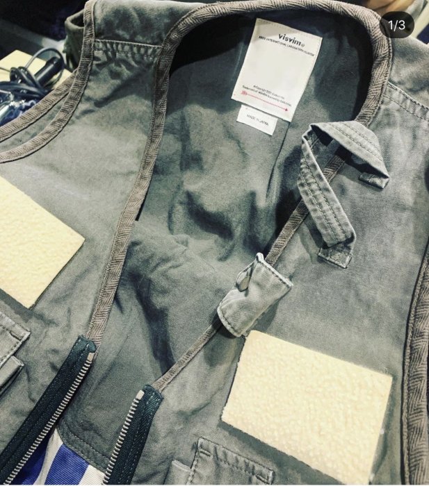 visvim 19a/w PILAR FISHERMAN VEST size:2 泥染釣魚背心中村世紀著用