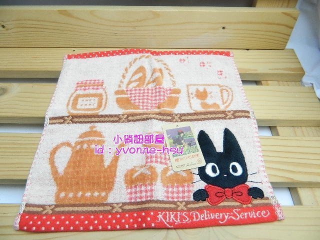 §小俏妞部屋§ 宮崎駿Kiki's Delivery Service魔女宅急便JIJI黑貓手帕方巾毛巾