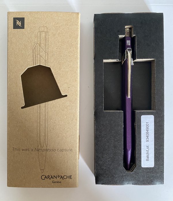 瑞士 卡達 CARAN D'ACHE 849 NESPRESSO 咖啡膠囊聯名限定原子筆 - 紫色