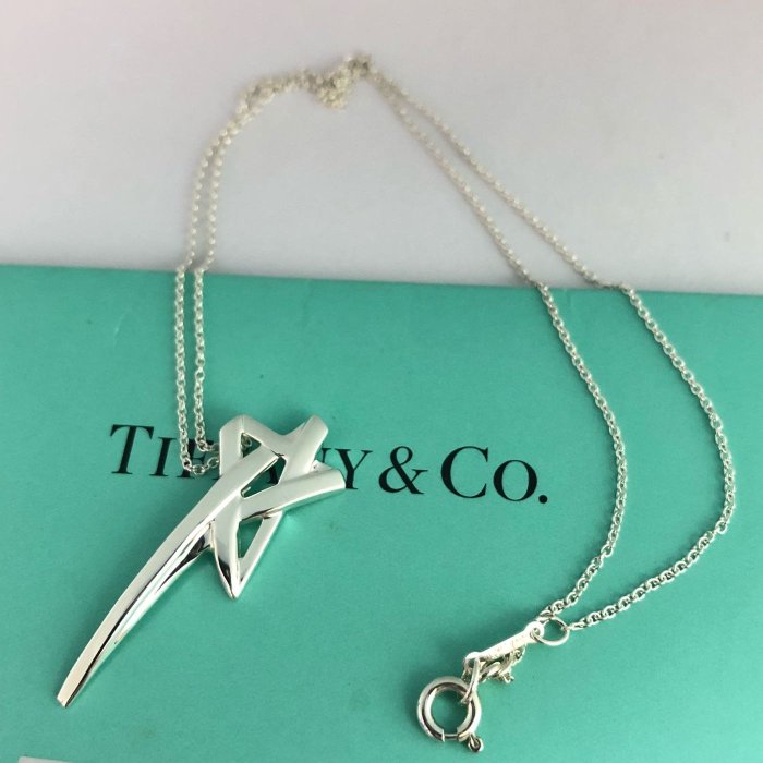 TIFFANY＆Co. 925 純銀 星星 項鍊 專櫃 真品 蒂芬妮  短鍊 二手 正品 經典 五角星 少見 稀有 帕洛瑪 畢卡索 絕版款 流星