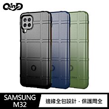 強尼拍賣~QinD SAMSUNG Galaxy M32 戰術護盾保護套  TPU 手機殼 鏡頭加高