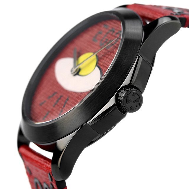 GUCCI YA1264023 古馳 手錶 38.5mm 荷包蛋面盤 紅色橡膠錶帶 男錶 女錶