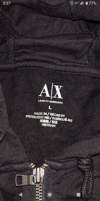 ARMANI EXCHANGE 黑色連帽外套(A73)