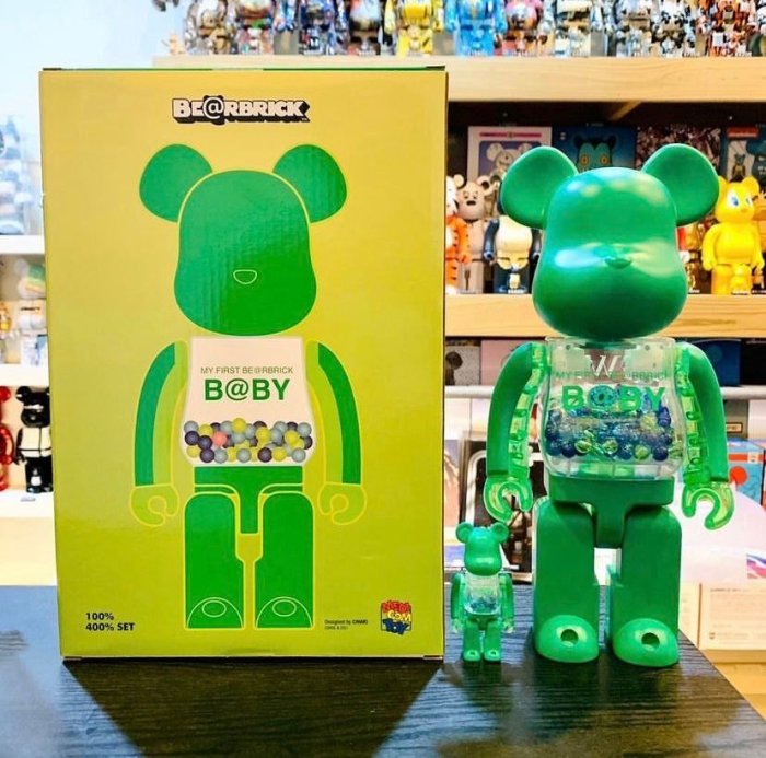 Image.台中逢甲店BE@RBRICK BEARBRICK 400% 100% 2022澳門展限定綠色