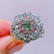 92714 大千典精品 秦老闆 流當品 天然真鑽戒指 1.50克拉 彩鑽 母親節 賴泰安證 典雅 禮物 宴會 配件 超值