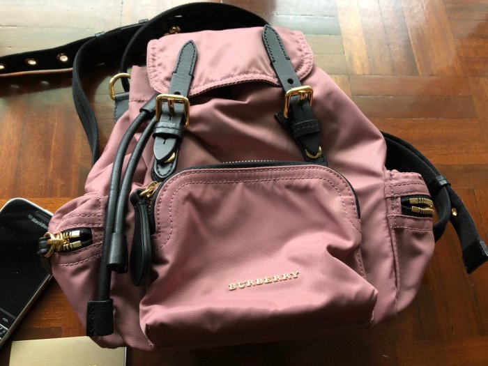 (已蒙 愛心老爸購買) 全新/ Burberry Rucksack 小款 粉色 後背包, 全新正品