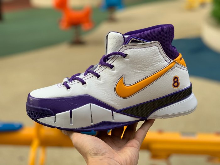 Nike Kobe 1 Protro ZK1 白紫黃鉤科比一代籃球鞋男鞋AQ2728-101