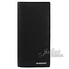 【茱麗葉精品】全新商品 BURBERRY 專櫃商品 8014642 經典燙銀LOGO對開多卡零錢長夾.黑 預購無現貨