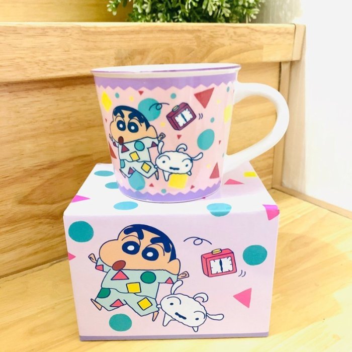 【熱賣下殺】日本正版睡衣蠟筆小新陶瓷水杯子馬克杯咖啡杯居家奶茶杯禮物