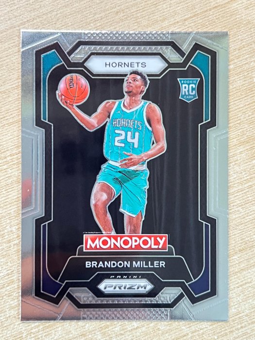 2023-24 PRIZM Brandon Miller MONOPOLY 大富翁 新人 RC 333