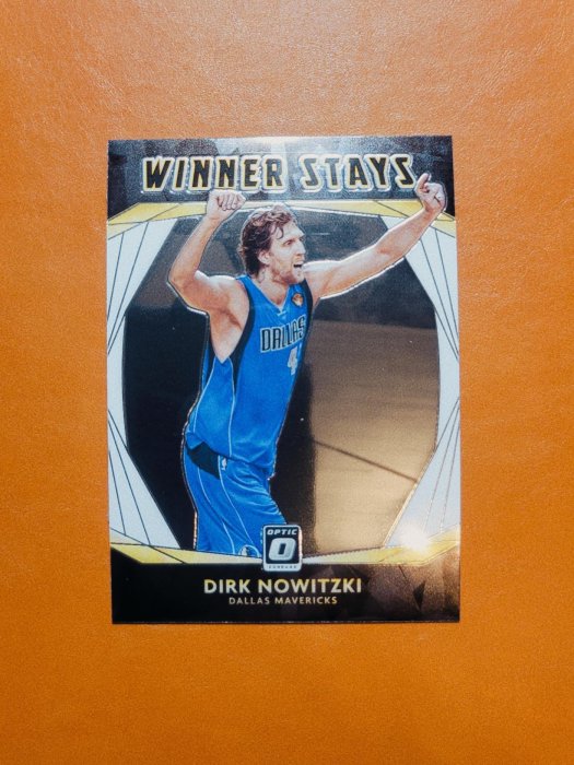 Dirk Nowitzki, Dallas Mavericks, Winner stays #8 Panini Donruss Optic 2020-21