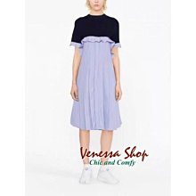 VENESSA~ 歐單 SAC 針織拼接 重工壓褶 寬鬆娃娃襯衣裙 洋裝 3色 (R1475)