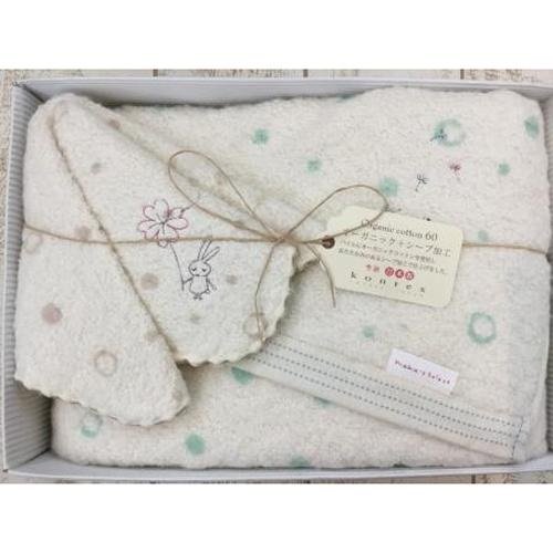 FZB 015 預購 KONTEX 日本製 毛巾禮盒 2P 大毛巾59×120cm 方巾25×25cm 動物刺繡 點點