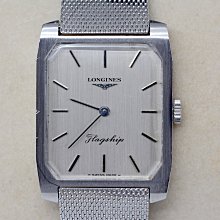《寶萊精品》Longines 浪琴銀灰白長型手動男士錶
