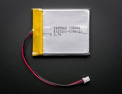 【樹莓 ℼ Raspberry pi】Lithium Ion Polymer Battery - 3.7v 2500mAh