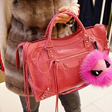 巴黎世家 Balenciaga 115748 City Bag 機車包中型 5660 桃紅銀扣 現貨