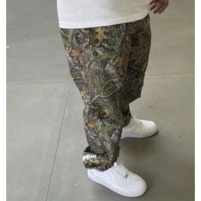 全新真品 Supreme Warm Up Pant Mossy Oak Camo 樹枝 迷彩 長褲 運動褲 拉鍊 M號