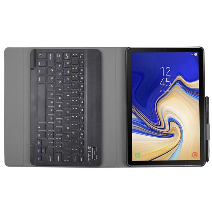 現貨熱銷-適用于三星Galaxy Tab S4保護套帶鍵盤鼠標T835C平板電腦SM-T830商務皮套10.5寸T837