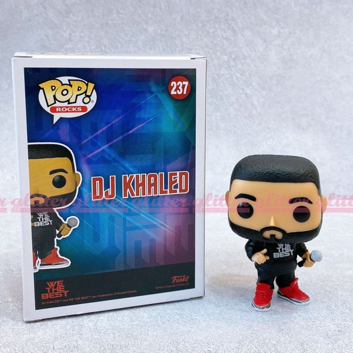 glitter。Funko POP  DJ Khaled 卡利 嘻哈 饒舌 公仔