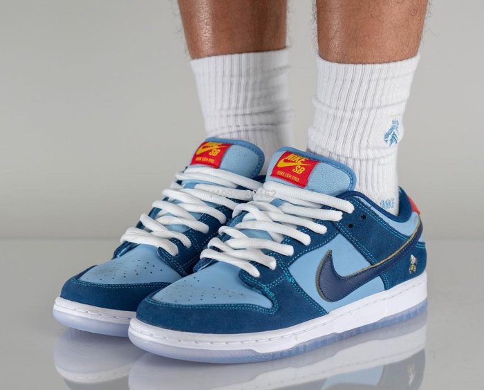 代購】Why So Sad x Nike SB Dunk Low 深藍撞色麂皮低幫休閒百搭滑板鞋