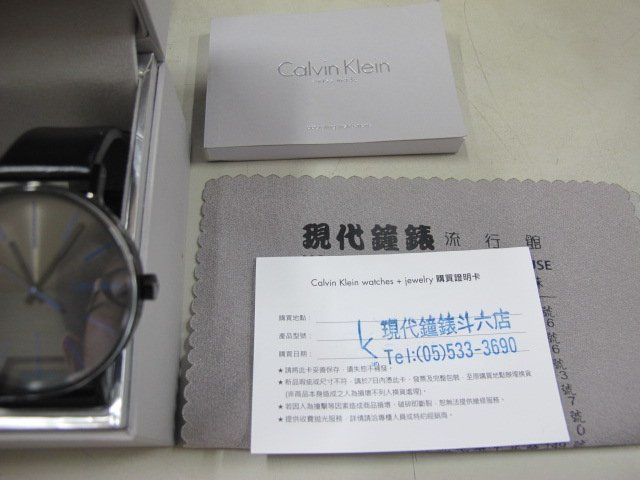 二手舖 NO.2533 原裝正品 Calvin Klein 經典款 ck手錶 簡約皮帶大錶盤