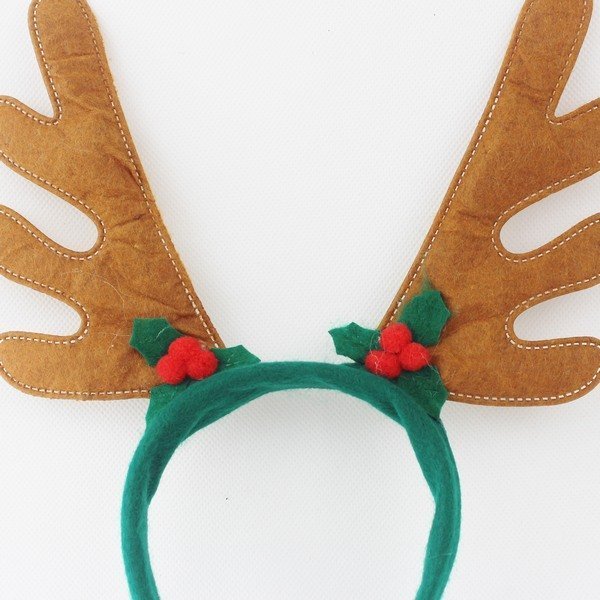 小咖啡聖誕鹿角 聖誕飾品髮箍(咖啡色.絨布面)/一個入(促40)聖誕鹿角髮夾頭飾 麋鹿角 聖誕頭圈~5413