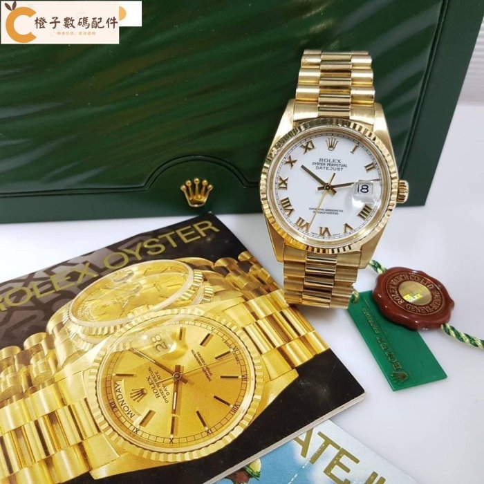 You-rolex__ Rolex__ 16238 原裝錶帶原裝證書手錶全直徑 36 毫米機械表自動 18K Go[橙子數碼配件]