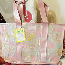 KIKILALA雙子星粉紅雲朵系列防水造型日本正版手提包手提袋/收納袋/收納包/肩背袋肩背包側背袋/沙灘袋