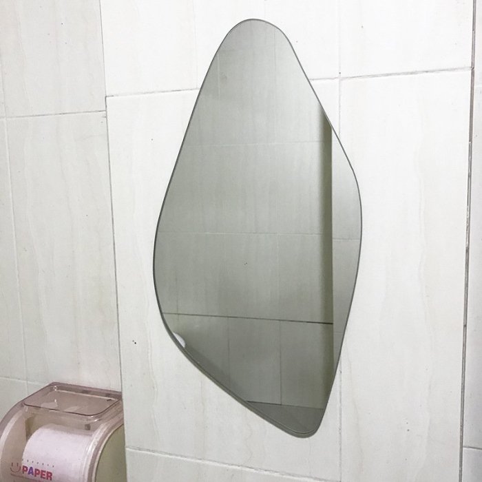 盛夏浴室鏡 智能 異形圓開4mm全身鏡磨邊斜邊鏡  浴室洗手間浴壁掛鏡
