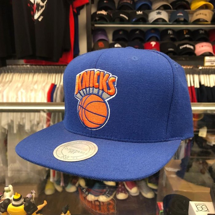 BEETLE MITCHELL&NESS NBA KNICKS 紐約尼克 藍橘 SNAPBACK 棒球帽 帽子