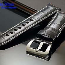 【時間探索】進口純正鱷魚皮 Panerai 代用高級錶帶 ( 26mm.24mm)