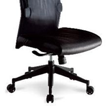 [ 家事達]台灣 【OA-Y161-3】 中型辦公椅(5023/黑皮/護腰) 特價