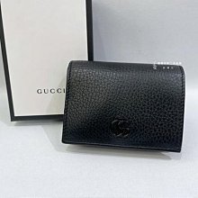 遠麗精品(板橋店)S2602 GUCCI So Black系列牛皮下蓋短夾456126