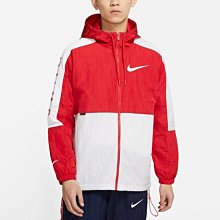 南◇2021 1月NIKE NSW SWOOSH JACKET 風衣外套 拼接色 黑010 紅 DJ4131-657