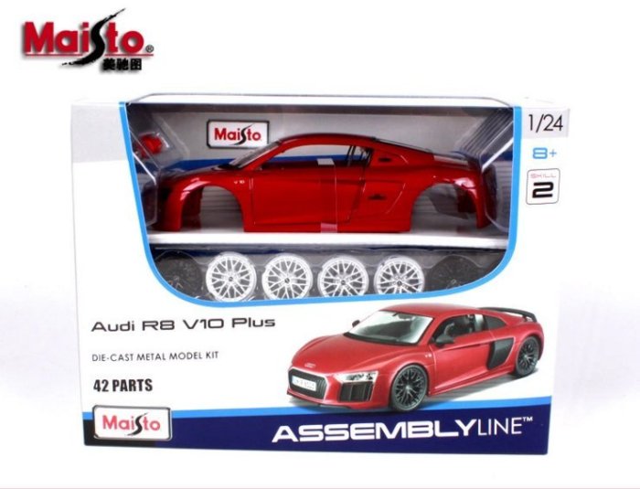 奧迪 Audi R8 Coupe 紅色 FF7739510 1:24 合金車 模型 預購 阿米格Amigo