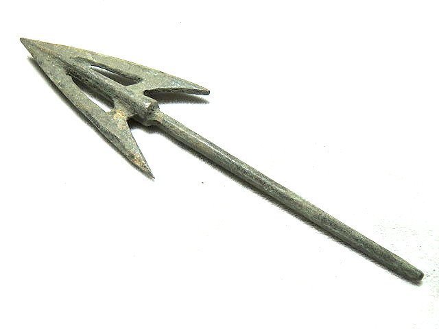 【 金王記拍寶網 】T1100  出土文物 青銅器 青銅箭鏃 一支 罕見稀少