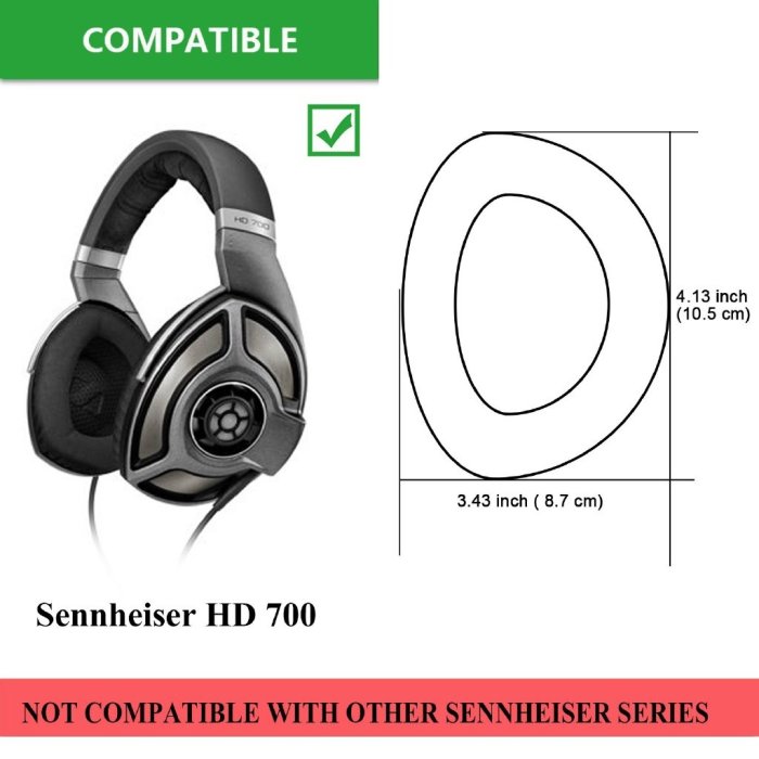 gaming微小配件-森海HD700耳機套適用於 Sennheiser HD700 耳機罩 替換耳罩 耳墊 原版納米皮耳套 一對裝-gm