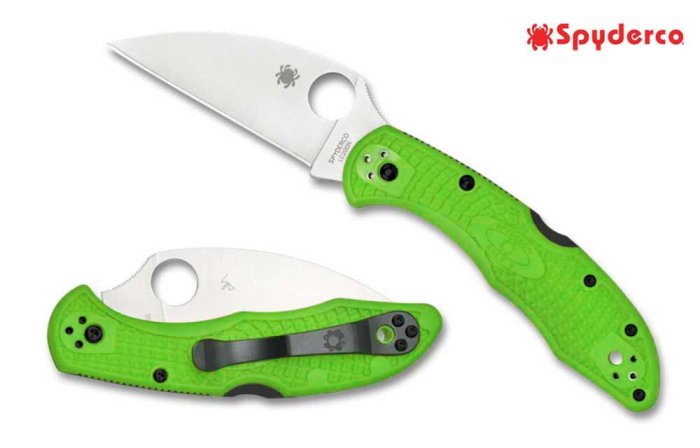 【angel 精品館 】Spyderco SALT 2綠柄LC200N鋼鳥喙平刃折刀C88FPWCGR2