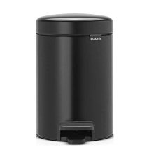 【易油網】【缺貨】BRABANTIA PEDAL BIN 霧面黑 時尚腳踏垃圾桶 3L #113321