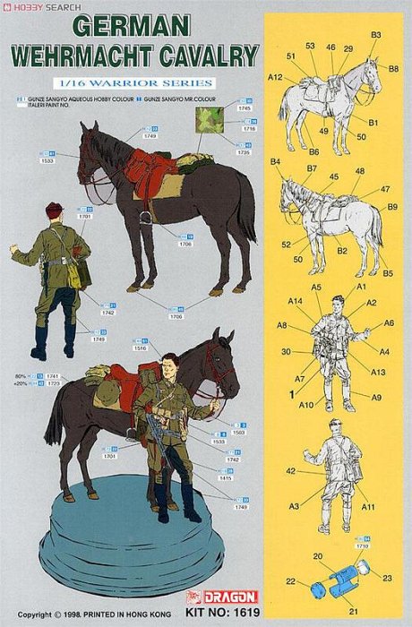 中士模型 威龍DRAGON 1619 116 Wehrmacht Cavalry 騎兵＋馬