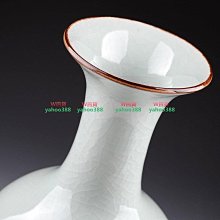 【w百貨】景德鎮陶瓷器 仿古官窯裂紋釉開片花瓶 古典現代裝飾客廳（162）