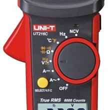 TECPEL 泰菱 》UNI-T 優利德 UT-216C 鉤表 真有效值 電容 NVC 溫度 背光 鉤錶 交直流