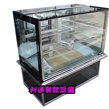 《利通餐飲設備》台灣製有現貨 瑞興 直玻銀飾條 方型蛋糕展示櫃 4尺展示冰箱