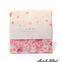 Ariel Wish-日本Afternoon Tea粉紅色浪漫春天櫻花京都奈良產蚊帳超強力吸水布廚房抹布-絕版品-日本製