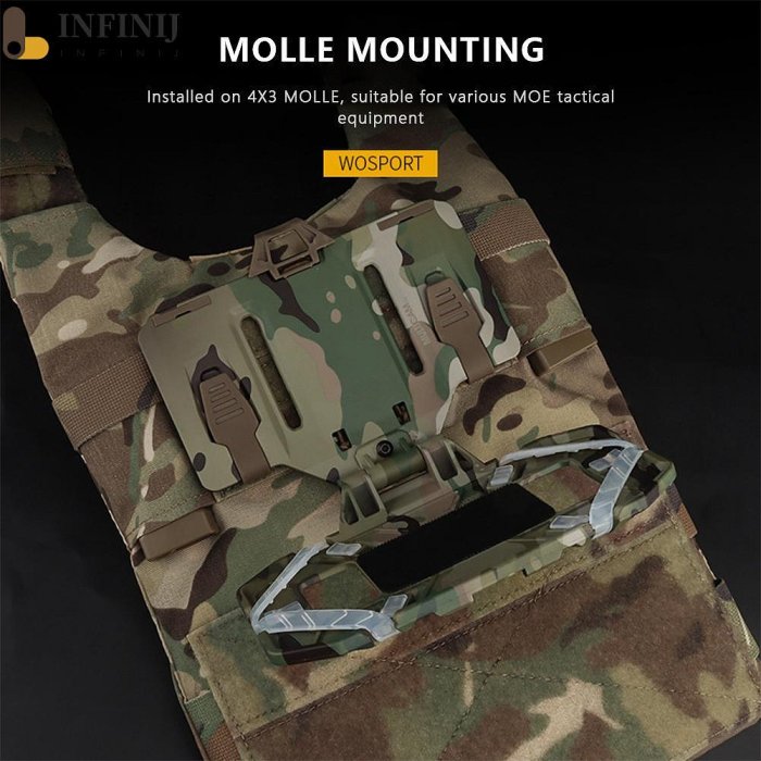 [infinij.tw] 【有頻道】【貨號：MB-03】【與991993組合銷售】戰術摺疊導航板 molle掛載通用背心