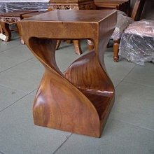 美生活館-- 全新印尼鐵刀木原木 S 型厚板板凳/餐椅/休閒椅/花台